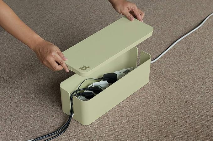 Bluelounge CableBox Cable and Cord Management System - (Light Sage) - Pack of 2