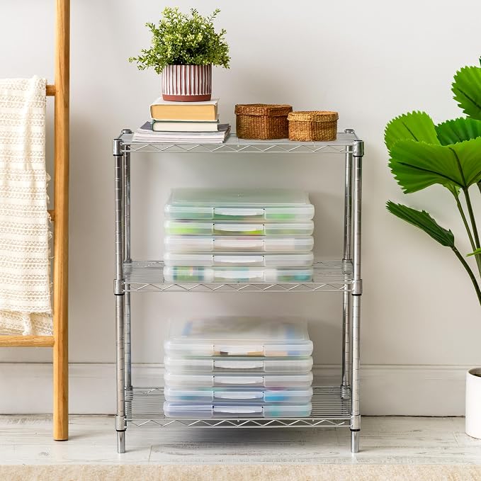 IRIS USA Scrapbook Case |Made in USA| Fits 12"x12" - Thin (10-Pack) - Clear | Portable Plastic Storage Organizers with Built-In Handles for Paper, Art, Board Games, Crafts, Files & Office Supplies