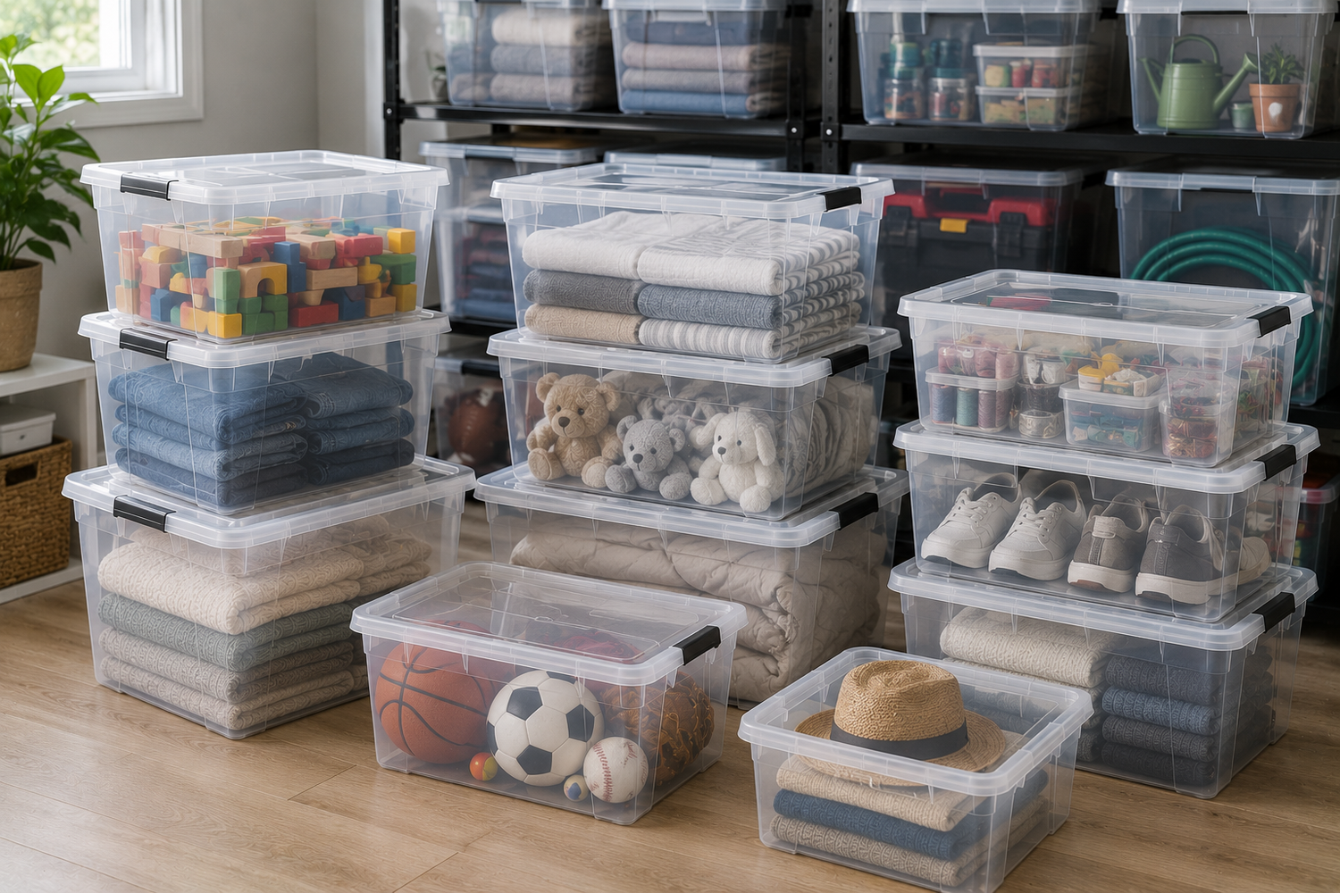 Clear Storage Bins