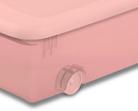 Sterilite 8 Pack Wheeled Under Bed Storage Container, 56 Qt Plastic Bin w/Latching Lid for Organization - Clothes & Shoes Organizer, Pearl Blush Tint