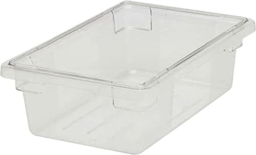Rubbermaid Commercial Products Polycarbonate Food Storage Box/Tote, 3.5 Gallon, Clear, for Restaurant/Kitchen/Cafeteria