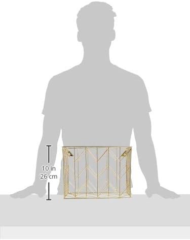 U Brands Hanging File Desk Organizer, Wire Metal, Gold Finish, 8.5" x 11'