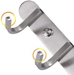 Wall Mounted Coat Hook Rack, 16-Inch with 6 Hooks, 304 Stainless Steel Brushed Nickel, for Bedroom, Bathroom, Foyer, Hallway