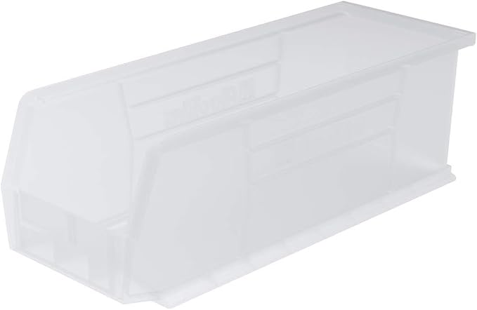 Akro-Mils 30234 AkroBins Plastic Storage Bins, 15"x5"x5", Clear, 12-Pack