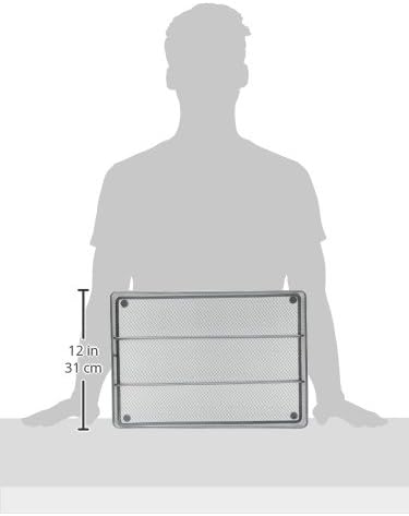 Honey-Can-Do KCH-02154 Steel Mesh 5-Compartment Cutlery Utensil Organizer, Silver (Pack of 6)
