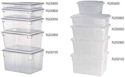Rubbermaid Commercial Products Food Storage Box, 2.75 Gallon Capacity, White, for Restaurant/Kitchen/Cafeteria