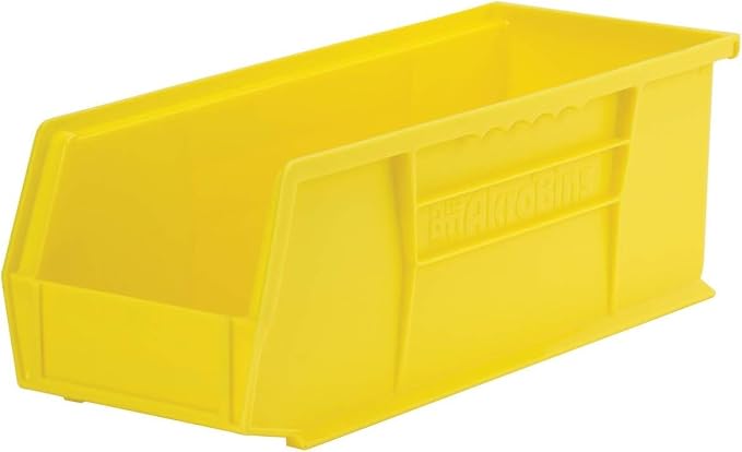 Akro-Mils 30234 AkroBins Plastic Storage Bins, 15"x5"x5", Yellow, 12-Pack