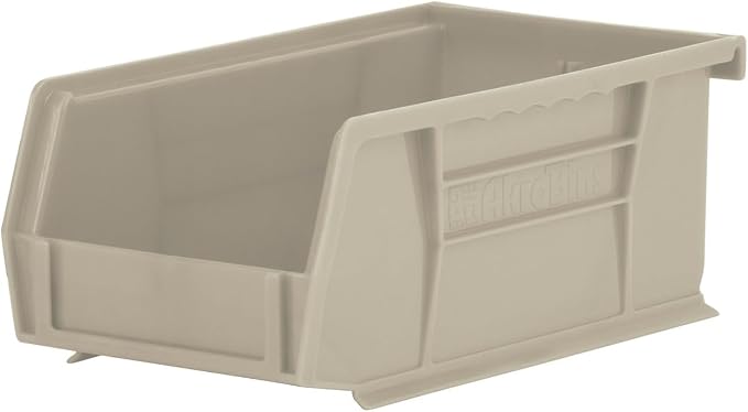 Akro-Mils 30220 AkroBins Plastic Storage Bins, 7"x4"x3", Stone, 24-Pack