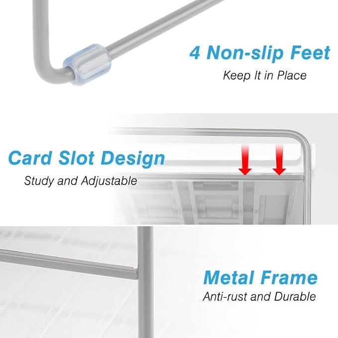 Cirhy Expandable Foil and Plastic Wrap Organizer, 3-Tier, 9.8-15.6 in | Adjustable Pantry Organizers and Storage, for Tin Foil, Ziplock Box & Saran Wrap, Cabinet or Countertop Organization