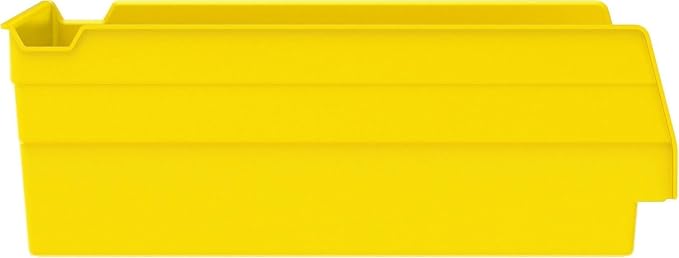 Akro-Mils 30150 Heavy Duty Plastic Shelf Bins, 12"x 8"x 4", Yellow, 12-Pack
