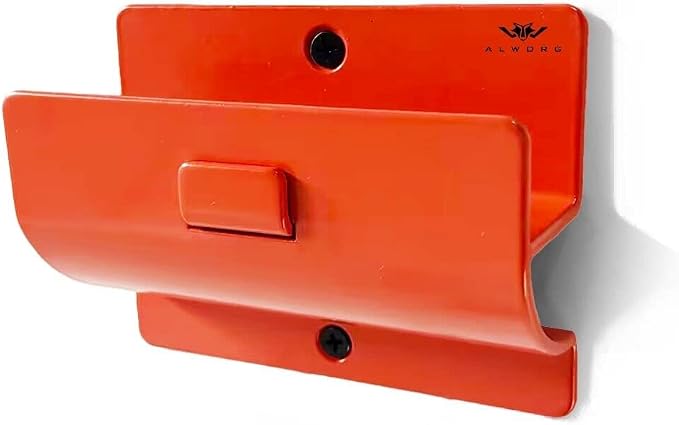 Orange Heavy Duty Ladder Hooks - Garage Wall Mount Storage Hanging Bracket | Holds Wheelbarrows, Step Ladders and Folding Chairs, Versatile Tool Organiser for Garage, Easy to Install