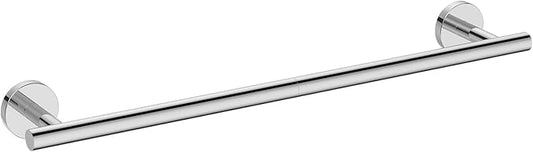 USHOWER Polished Chrome Towel Bar, 24-Inch Towel Racks for Bathroom | Thicken SUS304 Stainless Steel Towel Rod, Towel Holder Wall-Mounted, Modern Home Decor (Total Length 26-Inch)