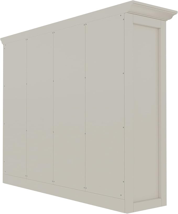 OSCHF 12-Cube Open Bookcase with Base, 3-Tier Wooden Bookshelf, White | Curved Base, Crown Molding, Fits 11×11" Bins, Modern Storage Cabinet for Living Room, Bedroom, Home Office
