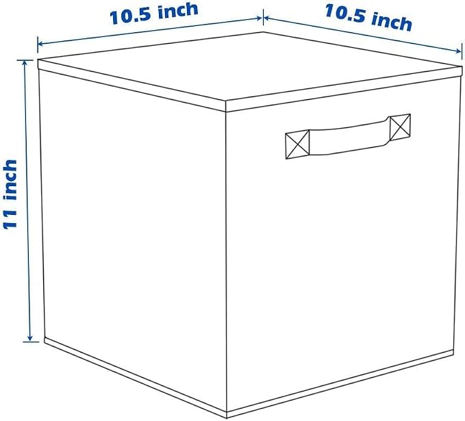 PowerKing Collapsible Storage Cubes, Farbic Storage Bins, 6 Colors, 6 Pack | Sturdy, Lightweight, Easy Pull Handle, Closet & Shelf Organizer, Clothes and Toys Storage, 10.5'' x 11'' x 10.5''