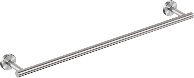 FORIOUS Towel Bar 30" Towel Racks for Bathroom Wall Mounted Brushed Nickel | Total Length 32 Inch, Rustproof, Stainless Steel Towel Holder, Wall Mounted for Bathroom Bedroom, Heavy Duty, Space Saving