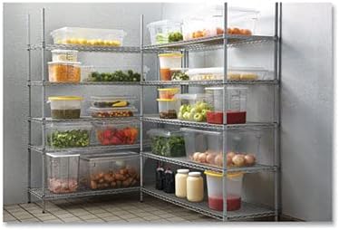 Rubbermaid Commercial Products Food Storage Box/Tote, 5 Gallon, Clear, for Restaurant/Kitchen/Cafeteria