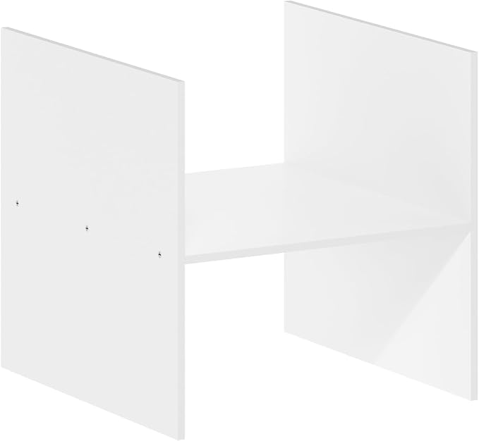 Furinno Cubicle Cube Insert, H-Shelf Cube Organizer, Fits into Furinno Extra Thick Cubes, for Organizers and Storage, White (Does not fit IKEA Kallax Shelving)