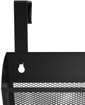 TRU RED Mesh Letter Wall File, 1‑Pocket Hanging Organizer, Black, 2‑Pack – Wall‑Mounted File Holder for Mail & Documents