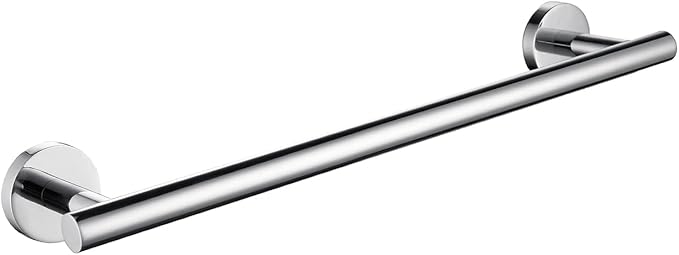 Nolimas Polished Chrome Bath Hand Towel Bar Single Bars Towel Rack Rod Classic Wall Mounted Stainless Steel Toilet Kitchen Bathroom Towel Bar Towel Shelf Single Layer,12inch