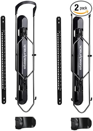 Steadyrack Fat Bike Wall Mount, Vertical Bike Storage for Garage, Shed | ProFlex Fat fits fat tires 2.8 to 4.5 in wide, wheels 20 to 29 in. Chrome-plated steel holds 121 lb, folds flat.