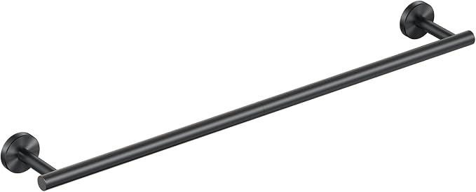 FORIOUS Towel Bar 30" Towel Racks for Bathroom Wall Mounted Matte Black | Total Length 32 Inch, Rustproof, Stainless Steel Towel Holder, Wall Mounted for Bathroom Bedroom, Heavy Duty, Space Saving