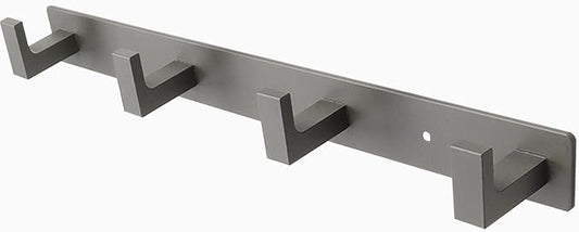 Coat Rack, Heavy Duty Stainless Steel 4 Tri Coat Hook Hanger, Wall Mounted Storage Wall Hooks, Rustic Clothes Hook/Key Hook Rail for Bathroom Kitchen Entryway(4 Hook Grey)