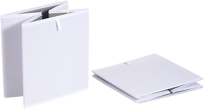 Amazon Basics Collapsible Closet Organizer Cube Storage Bins, Space-Saving Storage Baskets for Shelves, White, 10.5x10.5x11", 6-Pack