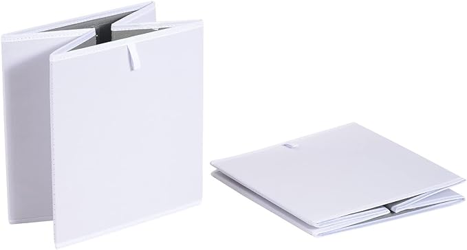 Amazon Basics Collapsible Cube Storage Organizer Bins, Closet Organizer Baskets for Shelves, Space-Saving, White, 13" x 15" x 13", 6-Pack