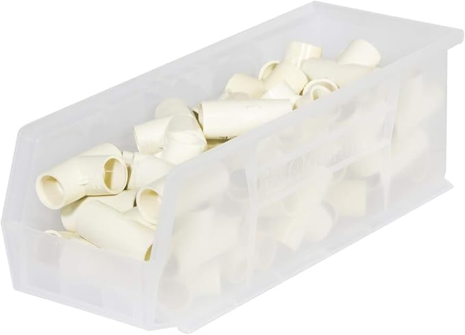 Akro-Mils 30234 AkroBins Plastic Storage Bins, 15"x5"x5", Clear, 12-Pack
