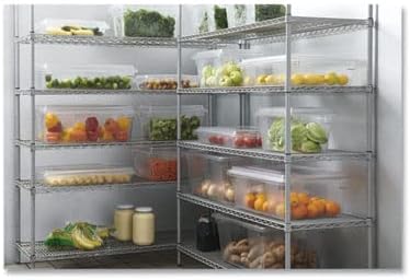 Rubbermaid Commercial Products Food Storage Box/Tote, 5 Gallon, Clear, for Restaurant/Kitchen/Cafeteria