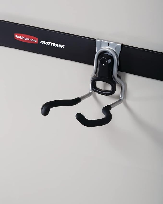 Rubbermaid Garage Fasttrack Power Tool Holder Satin Nickel Wall Mounted Storage System Holds up to 50 pounds for Home/Garage/Tool Organization (Pack of 6)
