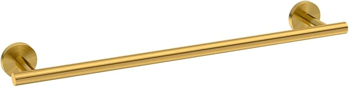 USHOWER Brass Gold Towel Bar, 24-Inch Towel Racks for Bathroom | Thicken SUS304 Stainless Steel Towel Rod, Towel Holder Wall-Mounted, Modern Home Decor (Total Length 26-Inch)