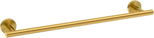 USHOWER Brass Gold Towel Bar, 24-Inch Towel Racks for Bathroom | Thicken SUS304 Stainless Steel Towel Rod, Towel Holder Wall-Mounted, Modern Home Decor (Total Length 26-Inch)