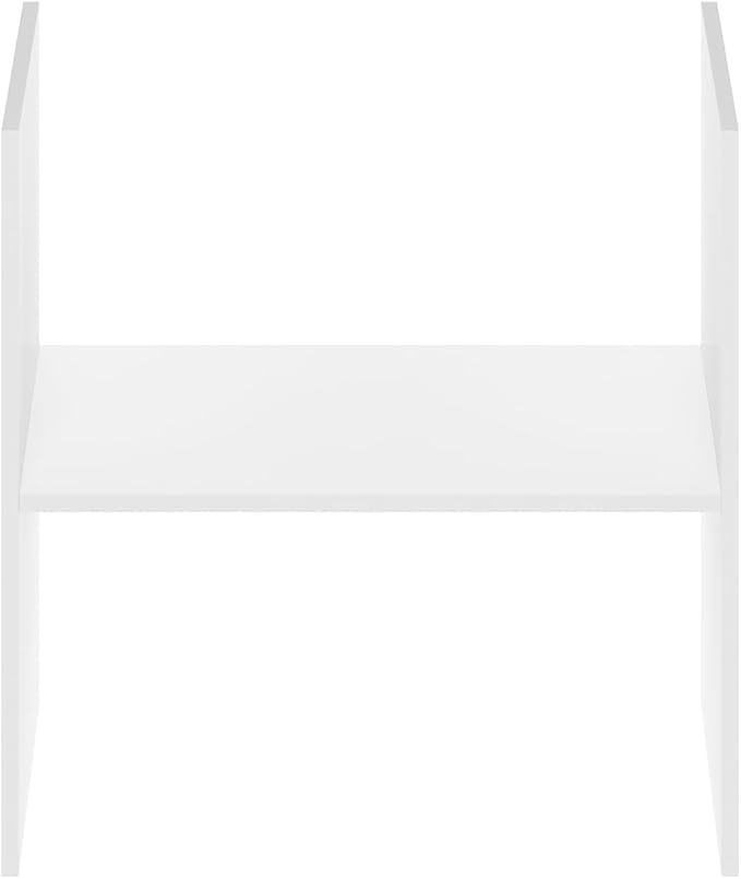 Furinno Cubicle Cube Insert, H-Shelf Cube Organizer, Fits into Furinno Extra Thick Cubes, for Organizers and Storage, White (Does not fit IKEA Kallax Shelving)