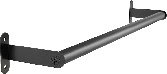 MKO Towel Bar for Bathroom Wall, 16 Inch Single Towel Rod Rack, Matte Black | Heavy Duty Stainless Steel, Towel Racks for Bathroom, Wall Mounted, Hand Towel Holder