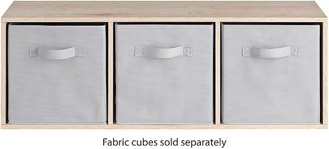 Whitmor Bookcase Storage Organizer, 3 Tier Stackable MDF Bookshelf, Open Storage Display Shelf