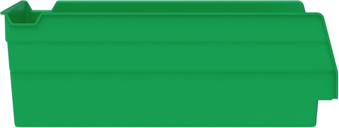 Akro-Mils 30150 Heavy Duty Plastic Shelf Bins, 12"x 8"x 4", Green, 12-Pack