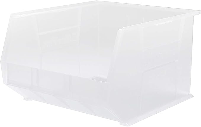 Akro-Mils 30270 AkroBins Plastic Storage Bins, 18"x16"x11", Clear, 3-Pack | Space-Saving Stackable Bins for Garage, Pantry, Craft Organization