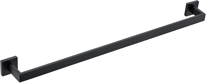 BANOLUX Towel Rack, 36-Inch Single Towel Bars for Bathroom, Towel Racks for Bathroom Wall Mounted SUS304 Stainless Steel Hand Towel Holder Organize Heavy Duty, Matte Black Towel Bar