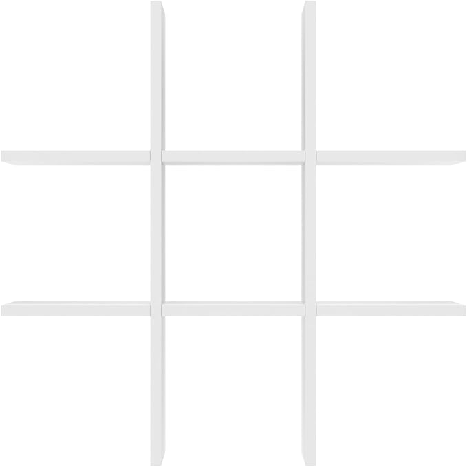 Furinno Cubicle Cube Insert, 9-Compartment Cube Organizer, Fits into Furinno Extra Thick Cubes, for Organizers and Storage, White (Does not fit IKEA Kallax Shelving)