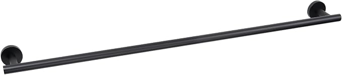 HITSLAM Matte Black 30 Inch Towel Bar for Bathroom, SUS304 Stainless Steel Bathroom Towel Rack Wall Mounted, Modern Home Decor Bath Towel Holder with Hardware Accessories (Total Length 31.6 Inch)