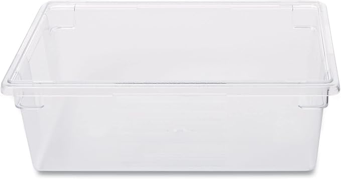 Rubbermaid Commercial Products Food Storage Box/Tote for Restaurant/Kitchen/Cafeteria, 12.5 Gallon, Clear