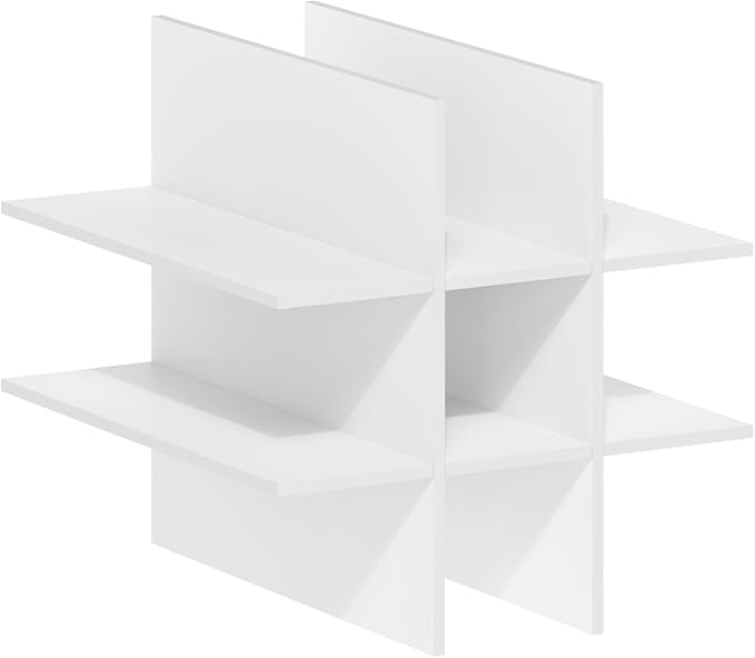 Furinno Cubicle Cube Insert, 9-Compartment Cube Organizer, Fits into Furinno Extra Thick Cubes, for Organizers and Storage, White (Does not fit IKEA Kallax Shelving)