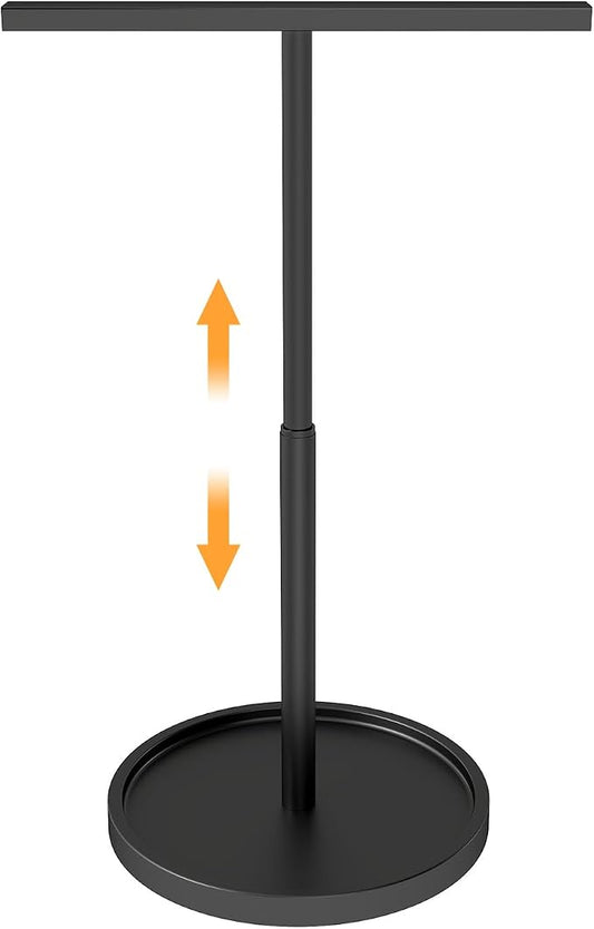STWWO Hand Towel Stand for Bathroom Countertop, 11~16.5IN Adjustable,Black | for Bath Counter top Kitchen, T-Shape Hand Towel Holder Standing