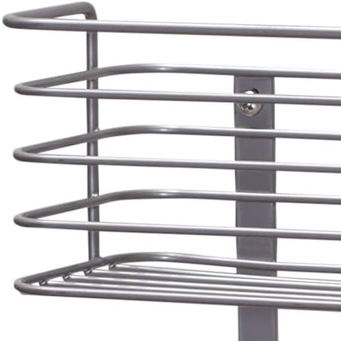 Household Essentials 1228-1 Double Basket Door Mount Cabinet Organizer | Mounts to Solid Cabinet Doors or Wall