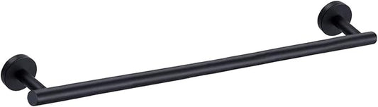 Nolimas Matte Black Bath Towel Bar Single Bars Towel Rack Rod Classic Wall Mounted Stainless Steel Bathroom Towel Bar Toilet Kitchen Towel Shelf Single Layer,24inch