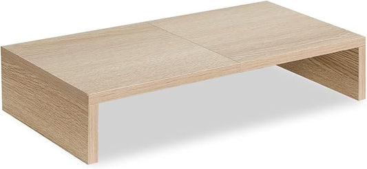TEAMIX 20 inch Wood Monitor Stand Riser, Wooden Desktop Stand Shelf, Maple | Fits Laptop, Printer, TV, PC, Keyboard Storage, Space-Saving, Ergonomic Design, Desk Organizer for Home Office Gaming Vanity