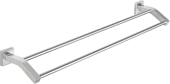 Alise Double Bath Towel Bar, 28" Towel Racks for Bathroom, Brushed Nickel | SUS304 Stainless Steel Bathroom Towel Holder, Quick Drying Towel Hanger Towel Rod Wall Mounted, Useable Length 26.5"