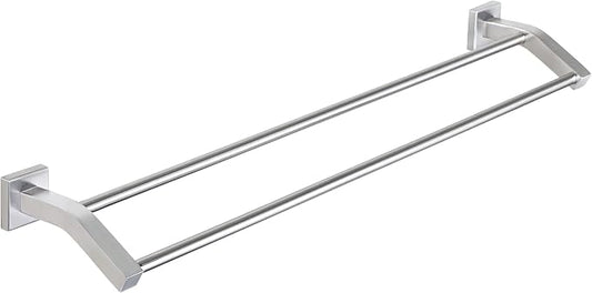 Alise Double Bath Towel Bar, 28" Towel Racks for Bathroom, Brushed Nickel | SUS304 Stainless Steel Bathroom Towel Holder, Quick Drying Towel Hanger Towel Rod Wall Mounted, Useable Length 26.5"