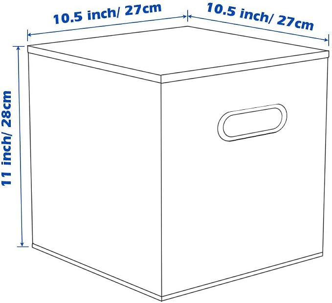 ShellKingdom Storage Bins, Foldable Fabric Storage Cubes with Metal Handle | Cloth Storage Organizer Drawer For Closet And Toys, 11 X 10.5 X 10.5 INCH, 2 Pack (Light Blue)